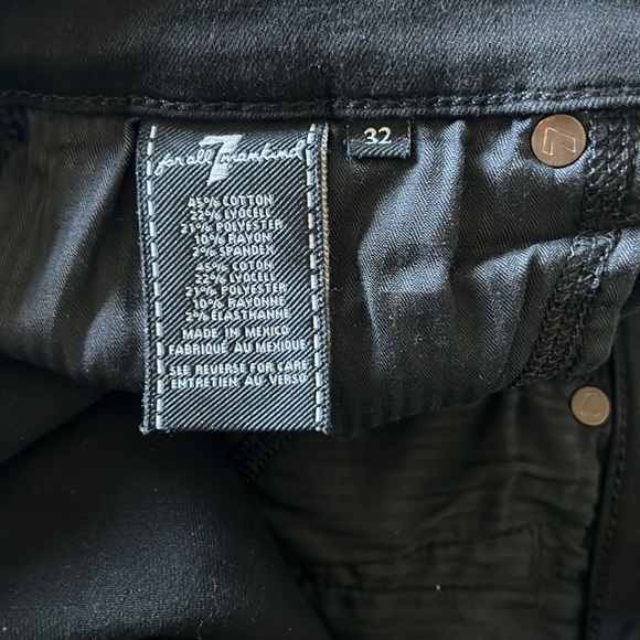 7 For All Mankind - Black Skinny Ankle Jeans - Picture 3 of 5